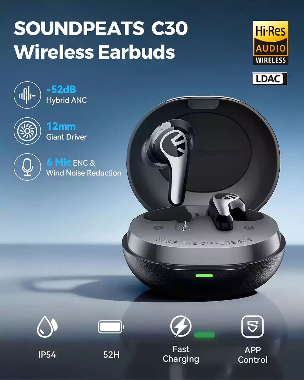 SoundPeats C30 ANC True Wireless Earbuds 2