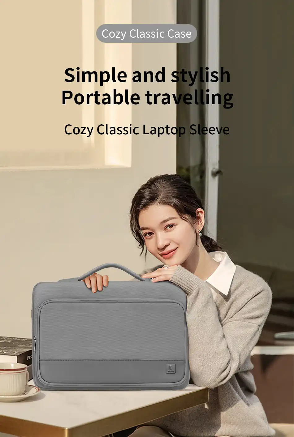 WiWU Cozy Classic Waterproof Polyester Laptop Sleeve 5