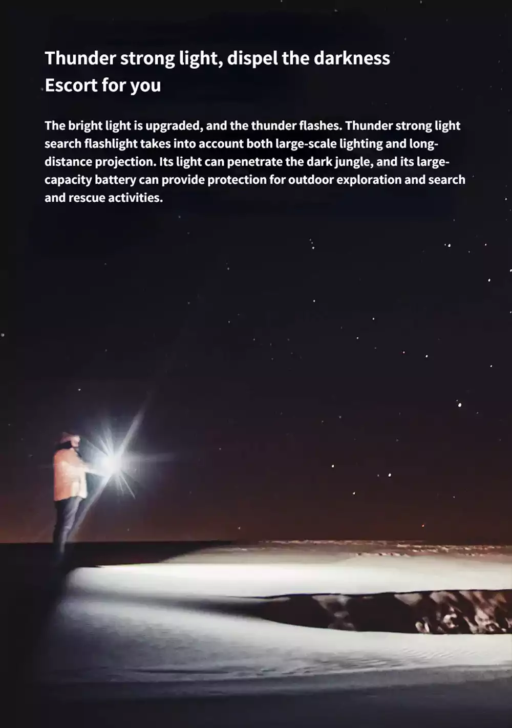 NexTool 3600 Lumens Thunder Searching Flashlight 3