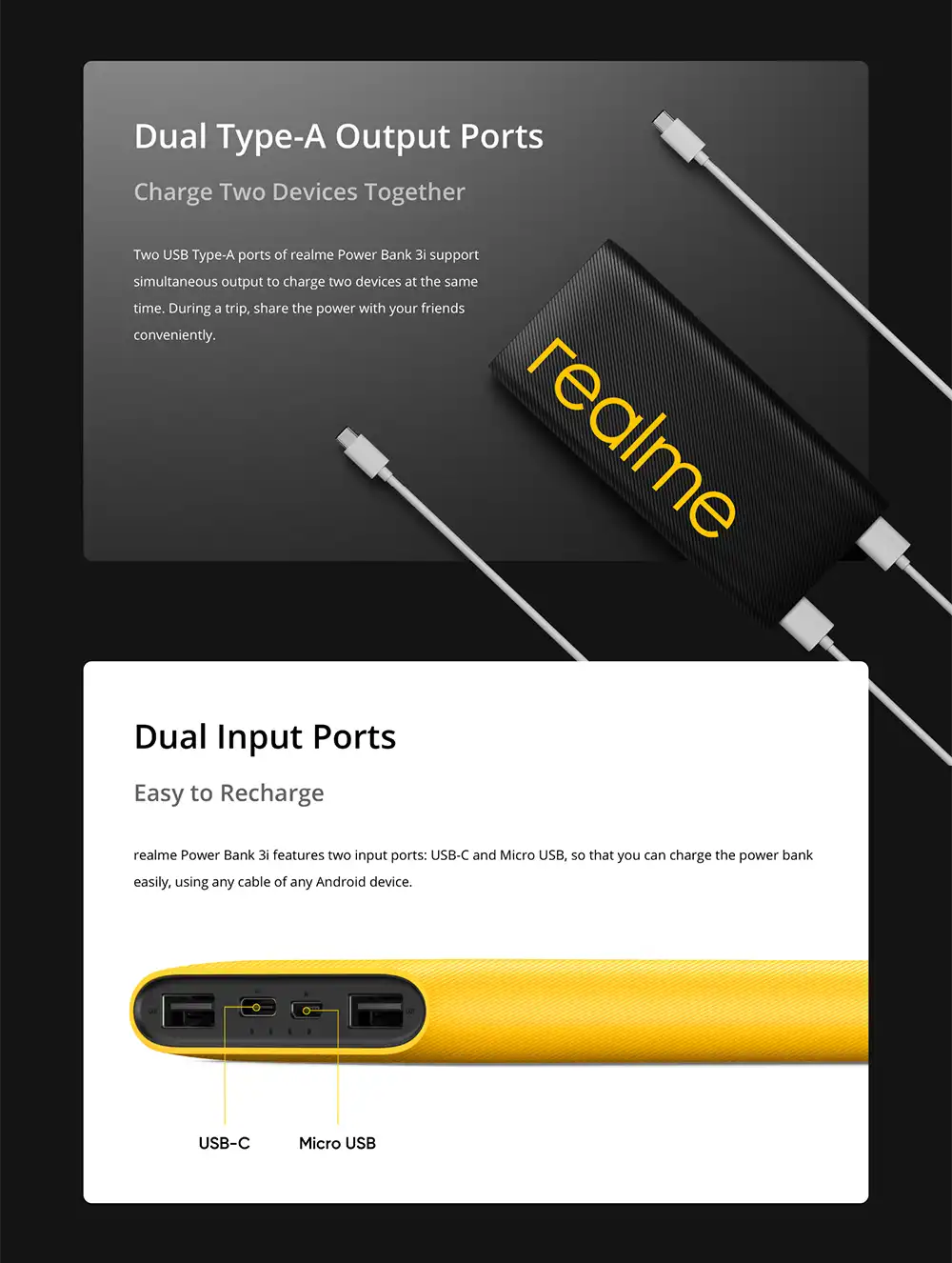 Realme 3i 10000mAh 12W Power Bank 3