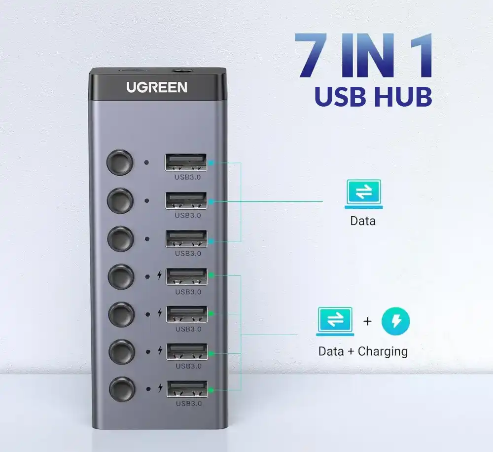 2-Ugreen 7-Port USB 3.0 Hub CM481