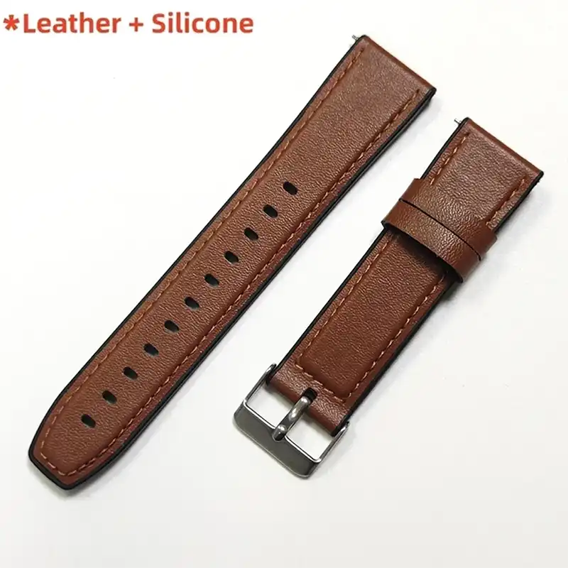 22mm Leather Silicone Strap for Smartwatches-1