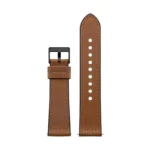 22mm Leather Silicone Strap for Smart watches Brown