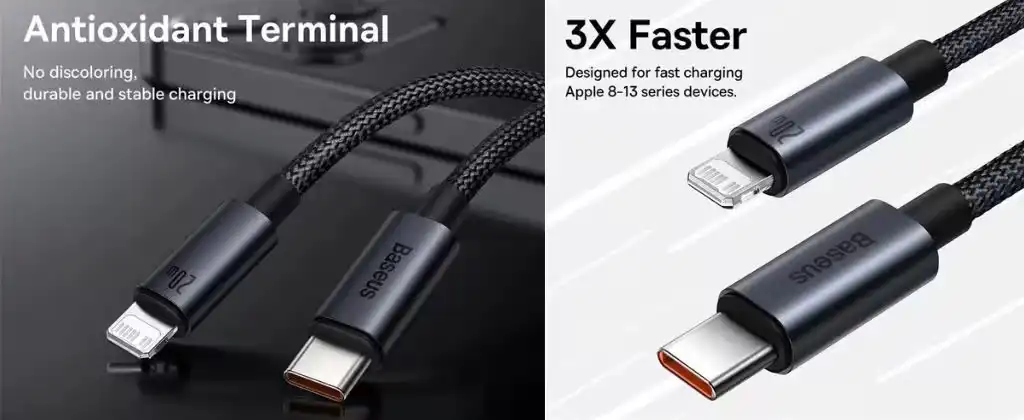 Baseus Minimalist Series Type-C to iP 20W Fast Charging Data Cable Price in Bangladesh