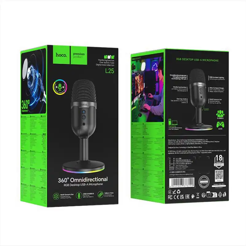 Hoco L25 USB-A Port Omnidirectional Microphone 4
