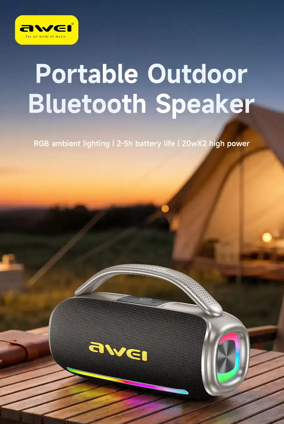 Awei Y887 Pro 40W Outdoor Bluetooth Speaker-2
