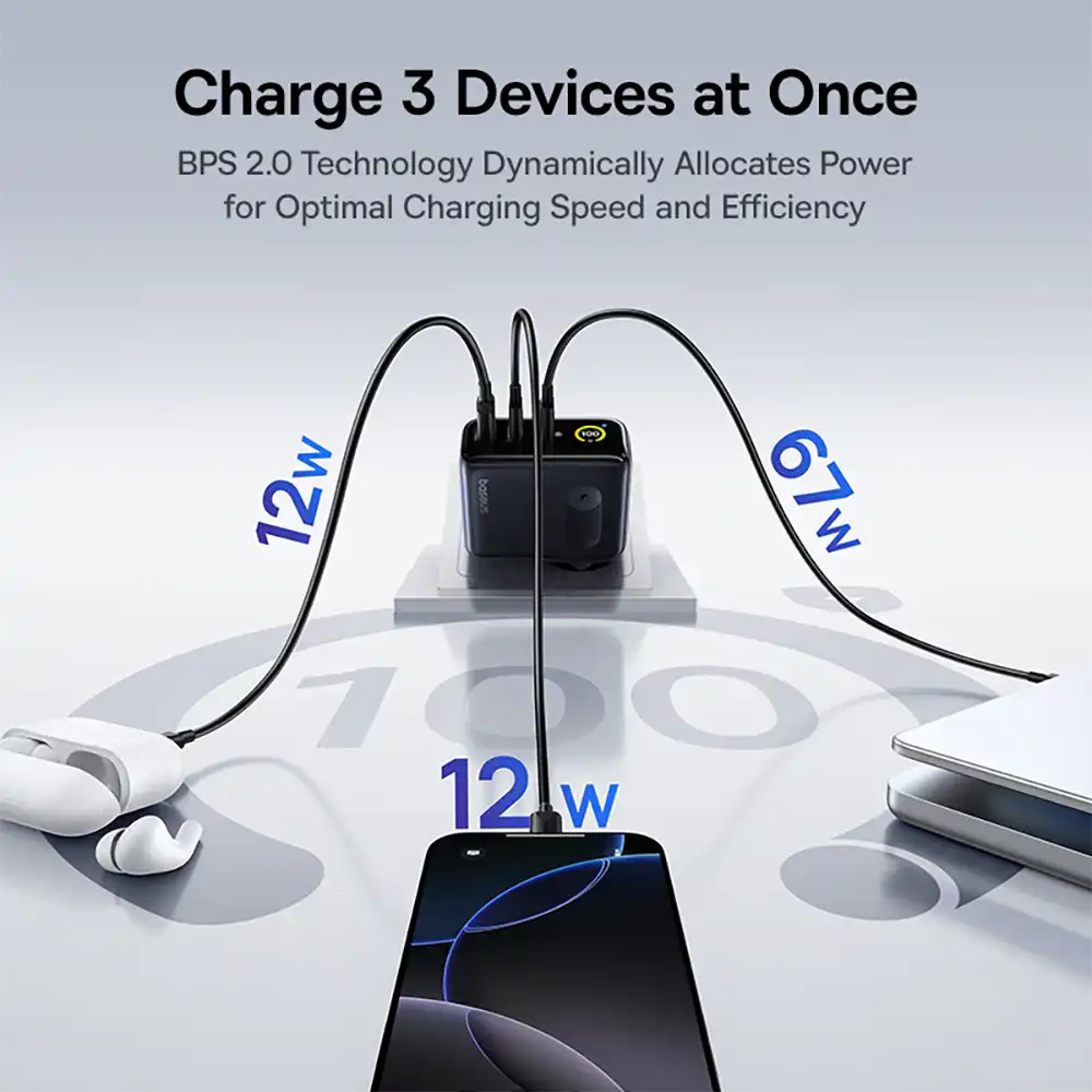 Baseus PicoGo AE21 100W 3-Port GaN Charger-4