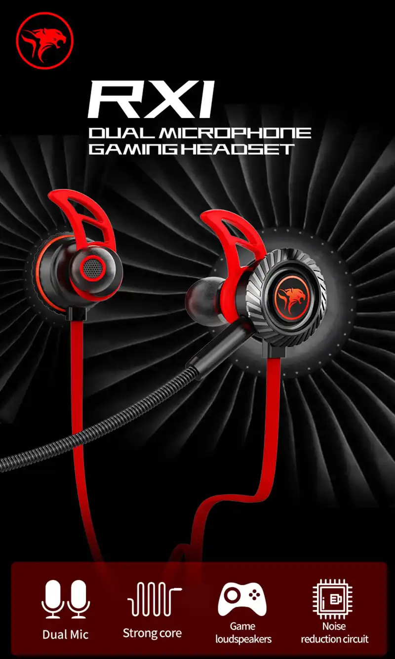 PLEXTONE XMOWI RX1 Dual Mic Gaming Earphones-2