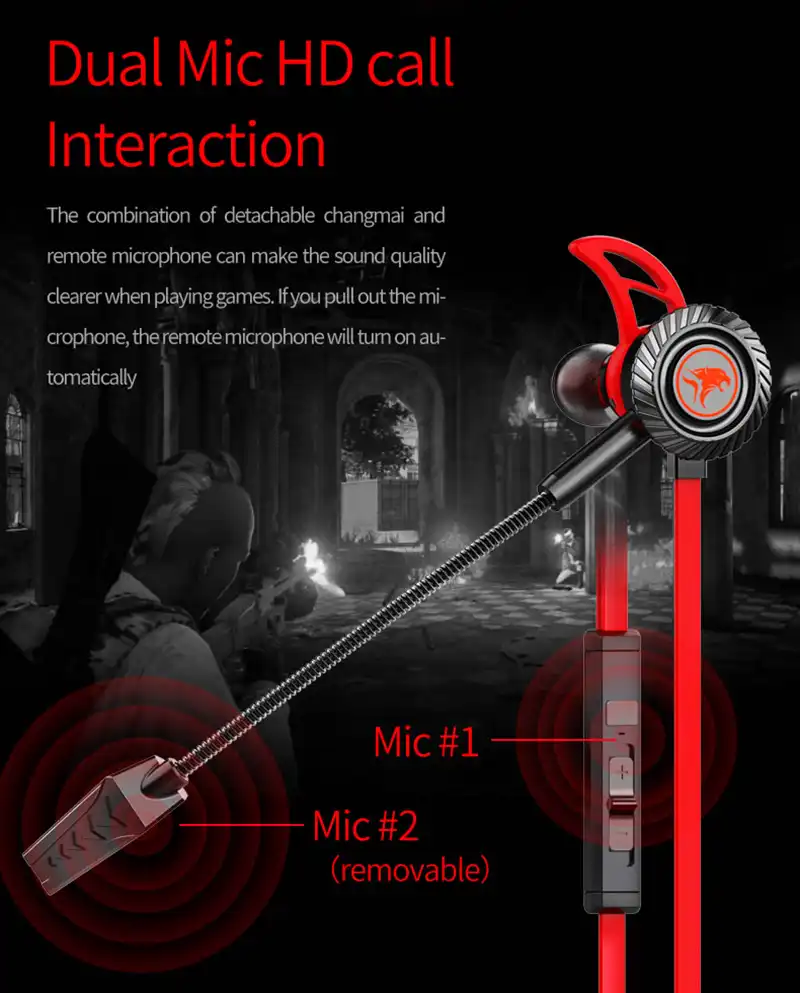 PLEXTONE XMOWI RX1 Dual Mic Gaming Earphones-4