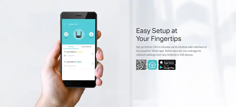 TP-Link Archer C64 AC1200 Dual-Band Gigabit WiFi Router-4