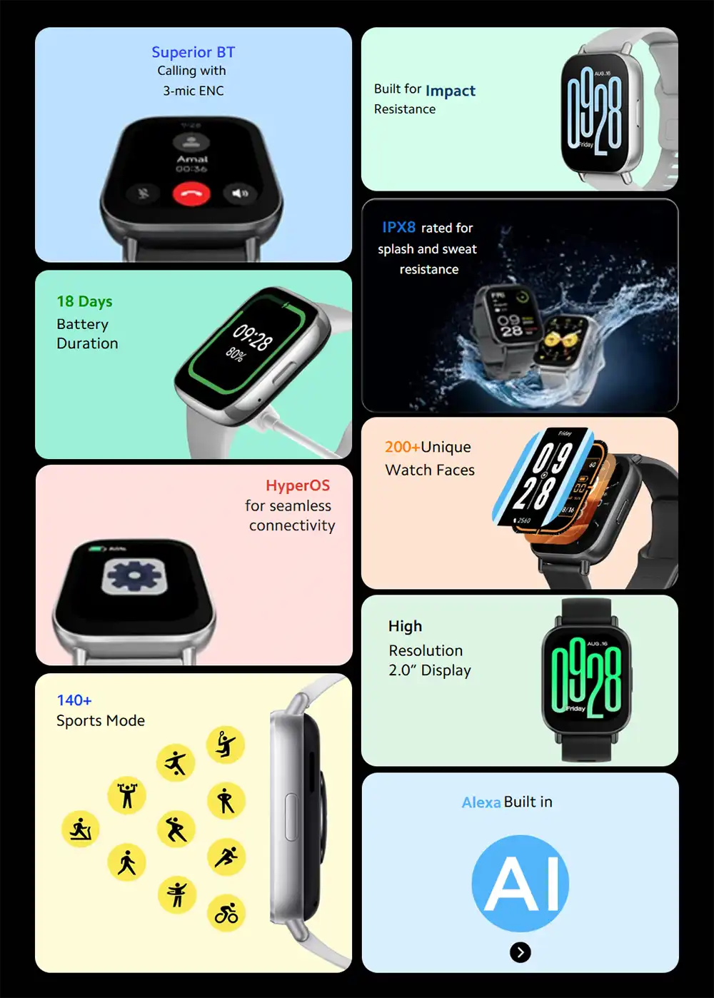 Redmi Watch 5 Active Bluetooth Calling Smartwatch 2