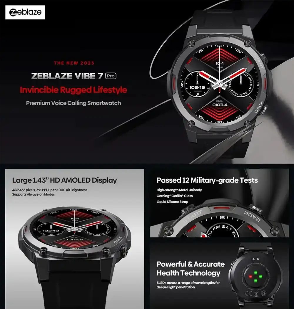 Zeblaze Vibe 7 Pro Rugged Smartwatch-3