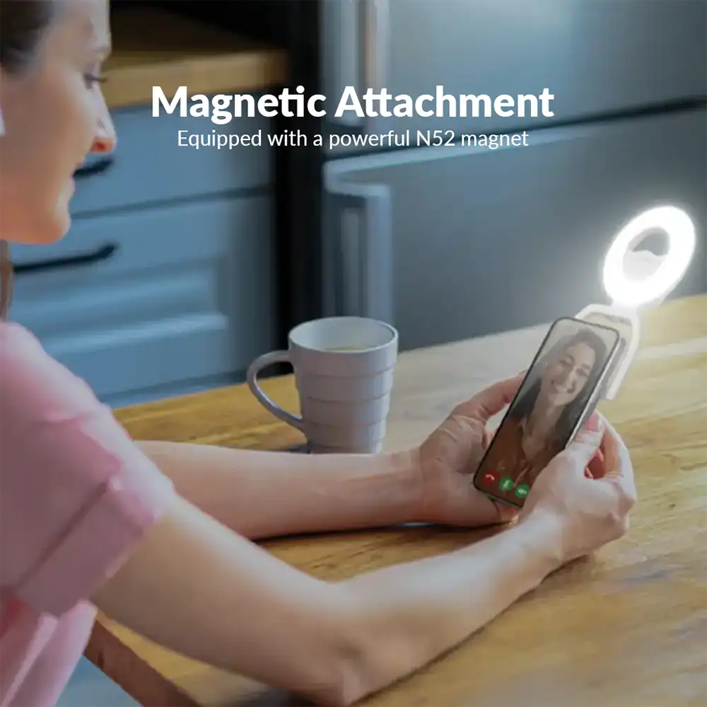 Porodo Snapbright Magnetic LED Fill Light Phone Mount-1