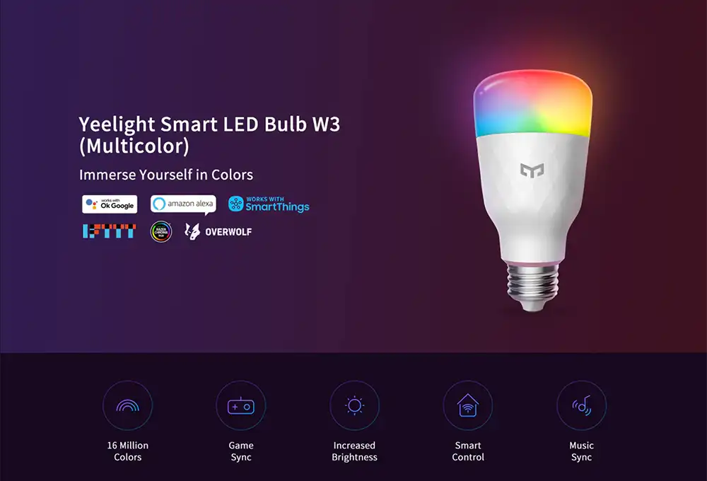Xiaomi Yeelight W3 Colorful Smart Bulb E26-1
