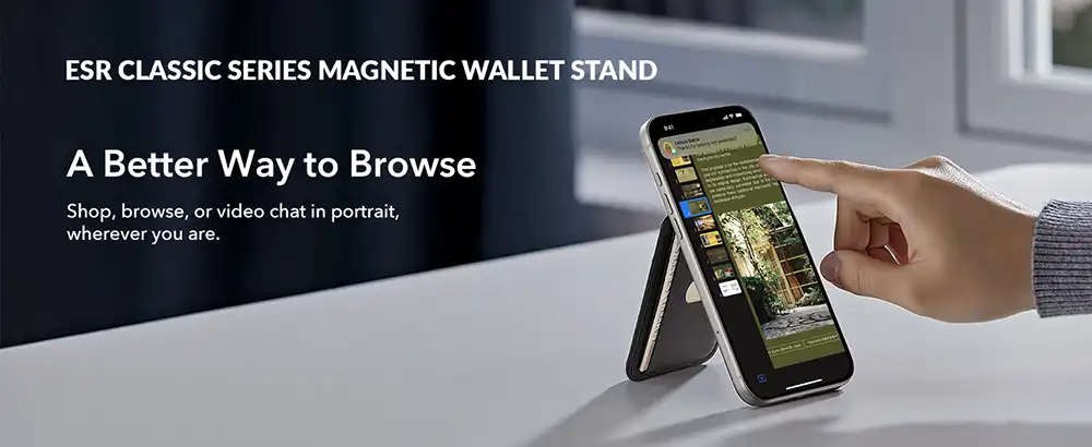 ESR Classic Series Magnetic Wallet with Adjustable Stand 2
