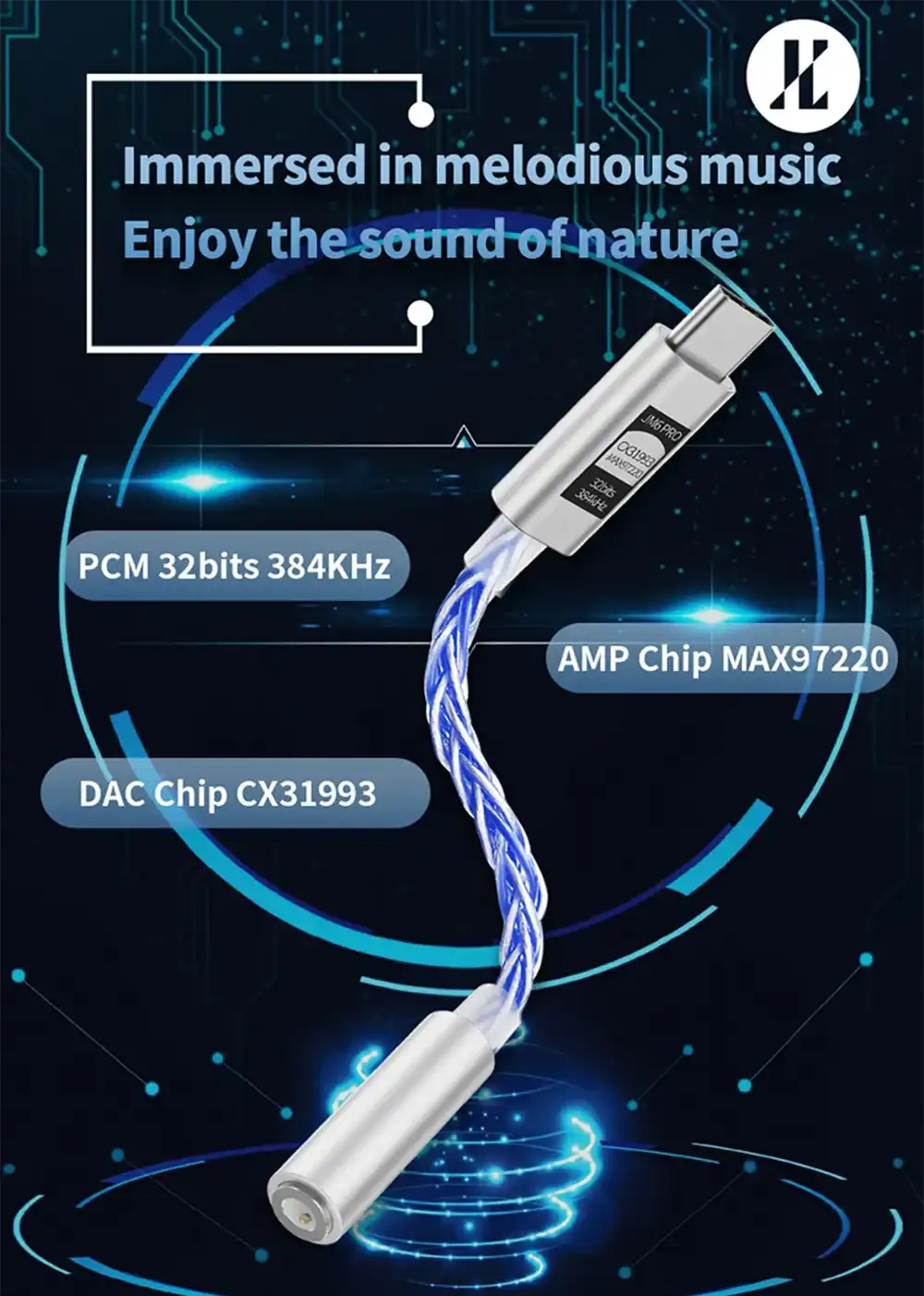 Jcally JM6 Pro Portable Amplifier Adapter DAC Dongle-4