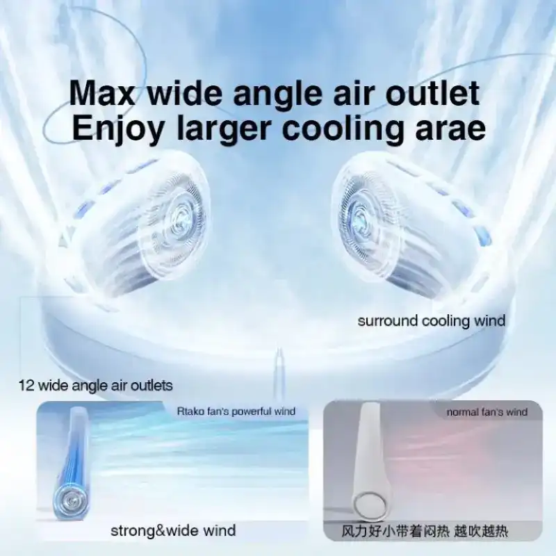 Rtako N03 Ice Ring Neck Hanging Fan-2