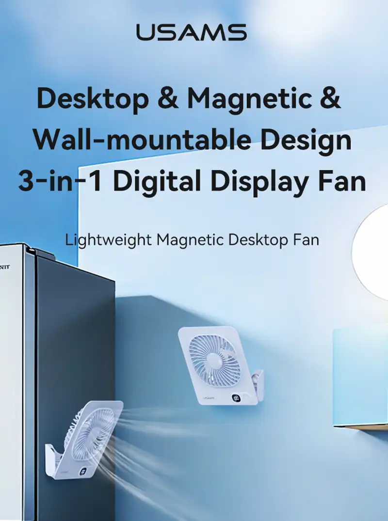 Usams ZB363 Magnetic Desktop Fan-2