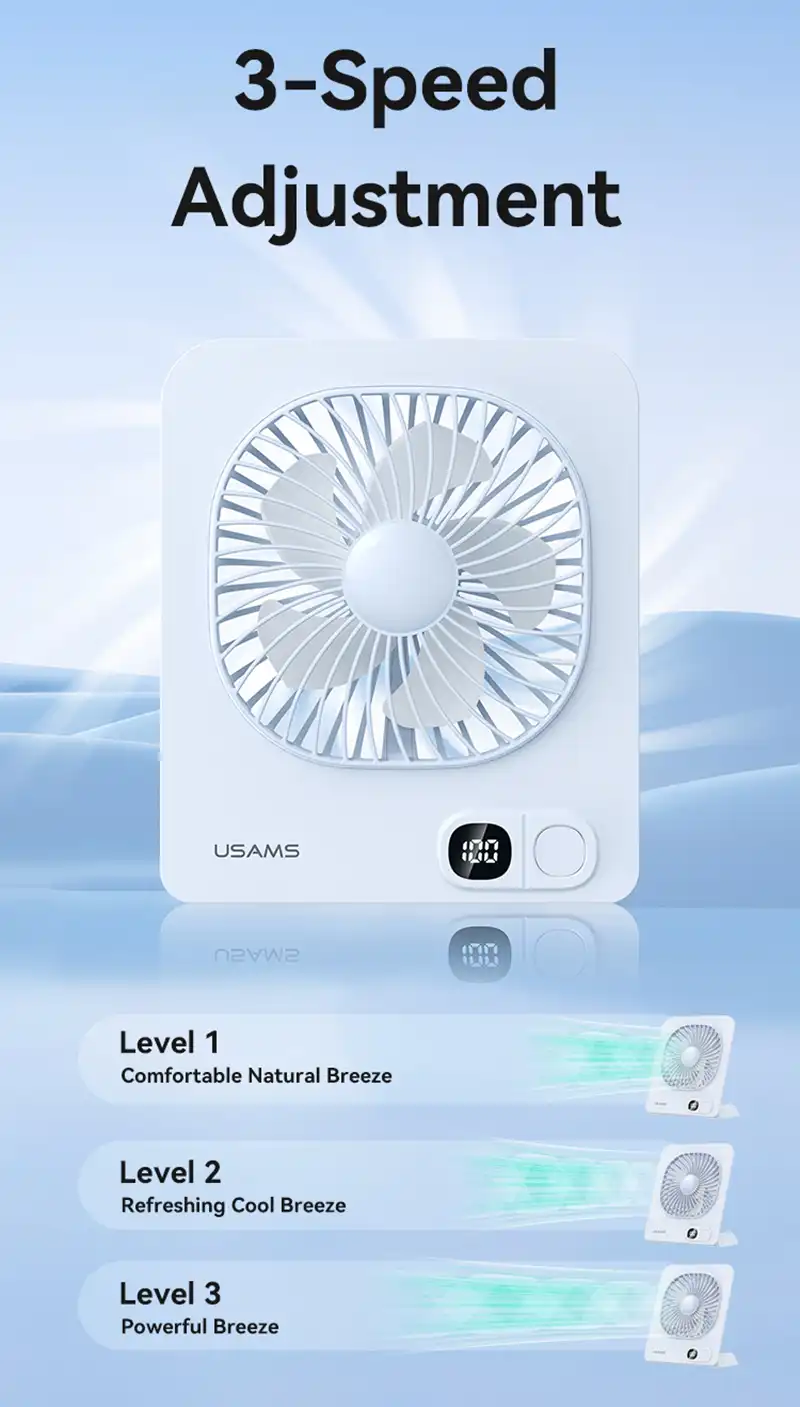 Usams ZB363 Magnetic Desktop Fan-3