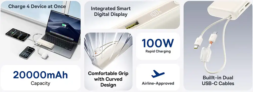 Baseus EnerFill FC41 20000mAh 100W Power Bank-3