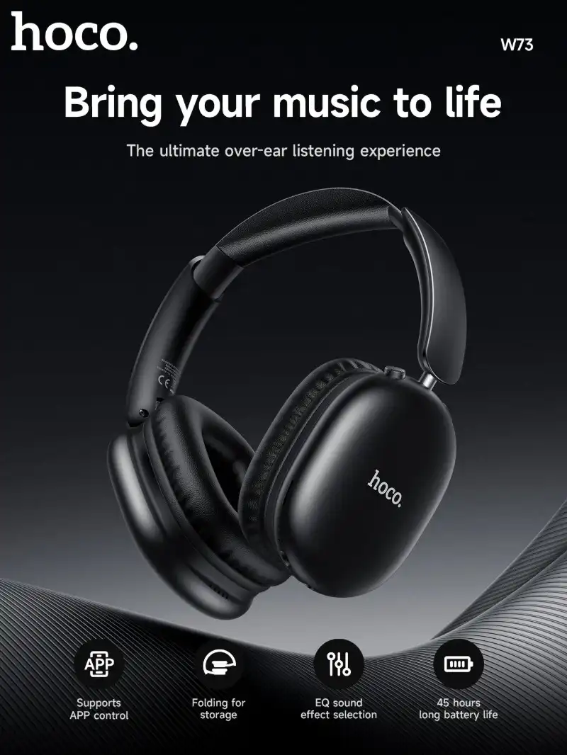 Hoco W73 Foldable Over-Ear Bluetooth Headphones-2