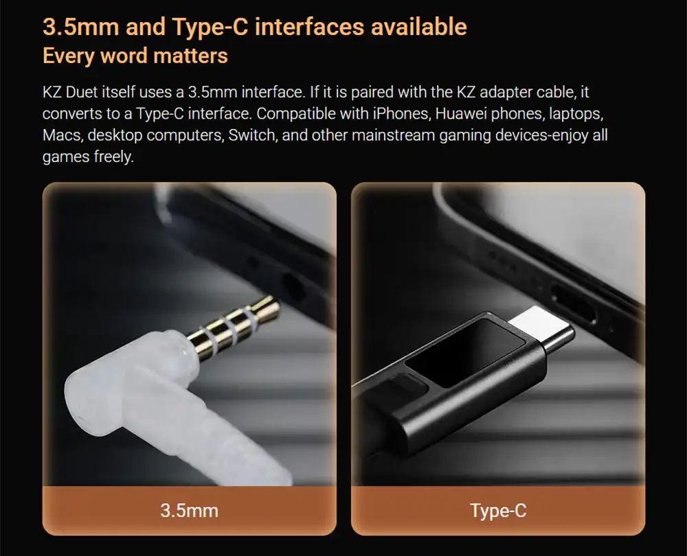 KZ DUET Quad Core Dual Dynamic Driver Earphones-6