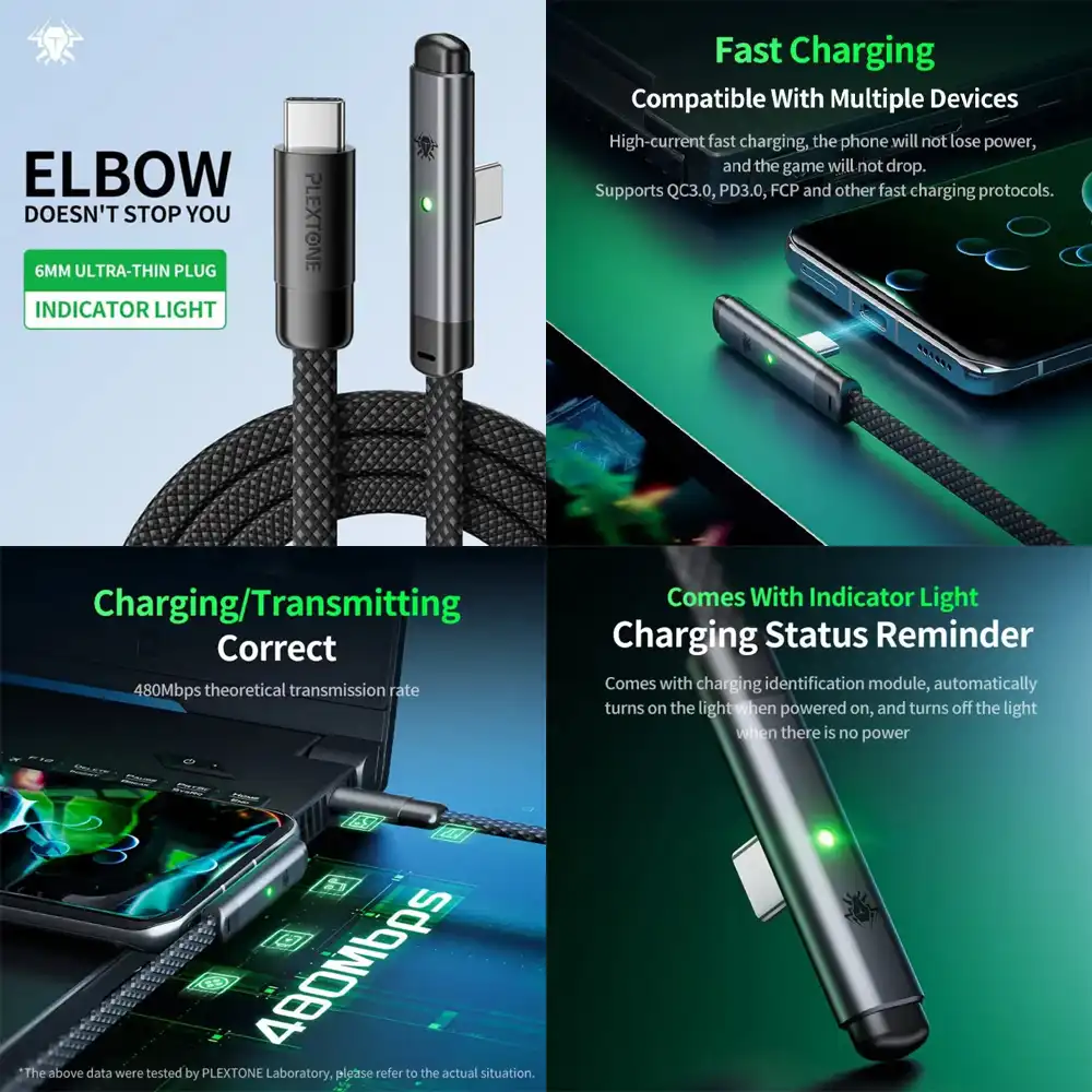 Plextone C2C T100 66W Gaming Charging Data Cable Price in Bangladesh
