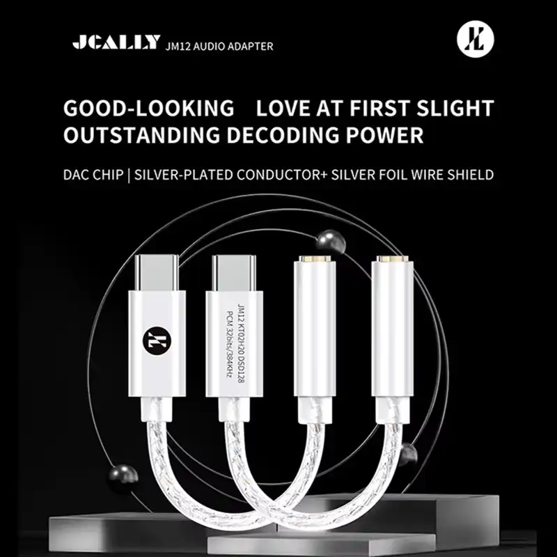 Jcally JM12 Type-C to 3.5mm DAC Audio Adapter-2