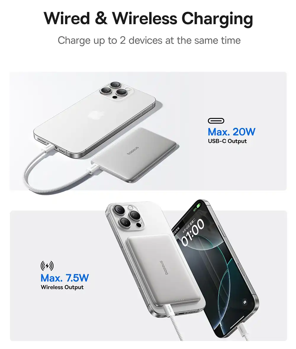 Baseus PicoGo AM31 5000mAh 20W Ultra Slim Magnetic Power Bank-3
