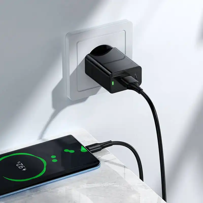 Hoco CS92A QC3 18W USB Charger with USB-A to Type-C Cable-2