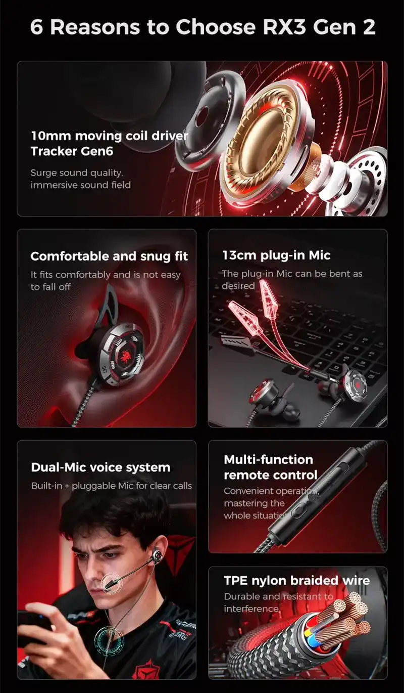 Plextone RX3 Gen 2 Gaming Earphones-2